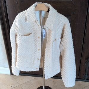 Z Supply Off-White Textured Jacket